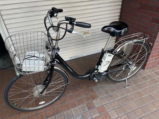 26インチ　Panasonic回生充電機能電動アシスト自転車（走りながら充電）　ブラック