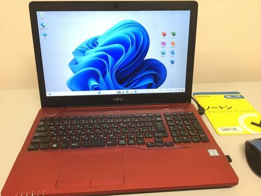 【超美品】富士通ノートパソコン「超高速SSD」 Win11「コアi7」 最新office2021付属 管理No1『基本送料無料』