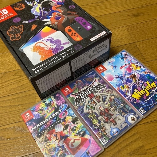 Nintendo Switch 初期化済み　有機ELモデル　ソフトセット　マリオカート　ドラクエ　ニンジャラ