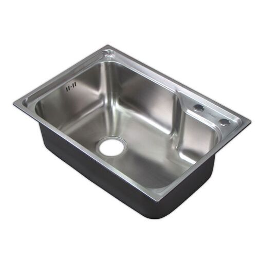65x45cm　ステンレス一槽　キッチンプレスシンク　排水付き　WS1650　新品　在庫あり