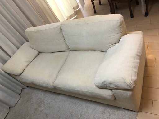 大塚家具　　3人掛けソファー　未使用交換カバー付き