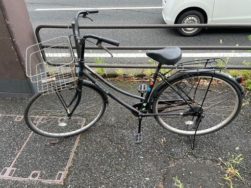 自転車　No.1324　ブラック　27インチ　ライト付き　シティサイクル　【リサイクルショップどりーむ天保山店】
