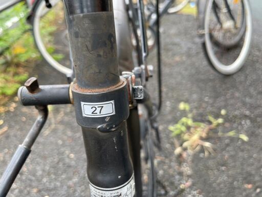 自転車　No.1324　ブラック　27インチ　ライト付き　シティサイクル　【リサイクルショップどりーむ天保山店】