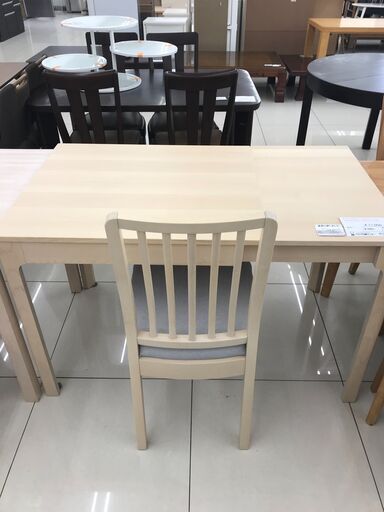 ★ジモティ割あり★ IKEA ダイニングテーブルセット ナチュラルベージュ H75×D70×W120 クリーニング済み HJ4113