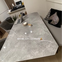 大理石　ダイニングテーブル　チェア　合計4点セット