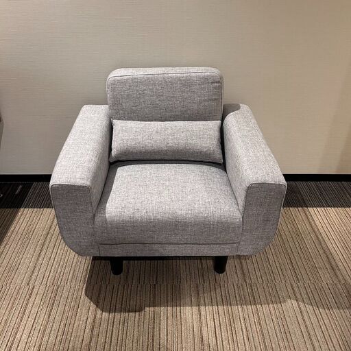 【展示品・未使用品】1人掛けソファ ソファ 天然木脚 ファブリック 参考価格19990円自社配送時代引き可※現金、クレジット、スマホ決済対応※