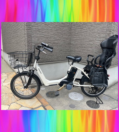 大容量8.9Ahパナソニック　Panasonic　ギュットアニーズ 20インチ　電動自転車　子供乗せ　3人乗り　8198