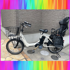 新品タイヤ！ パナソニックギュット　20インチ　3段　8.9Ah充電器あり パナソニック ギュットミニ 20インチ 3人乗り 8.9ah 紫 電動