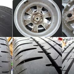 ホイール付きタイヤ 4本セット ブリヂストン エコピア NH200C 175/65R15 2022年製 4H 15×5.5J PCD100 中古 苫小牧西店
