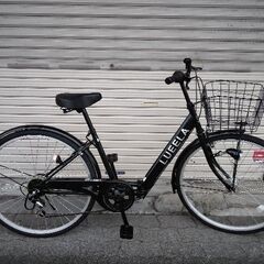 美品☆[T21Technology]LUEELA(ルエラ)26吋 折り畳み自転車 外装6段/LEDオート/ジェットブラック