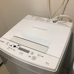 洗濯機 TOSHIBA 4.5kg 2019年製 