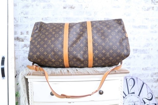 ルイヴィトン モノグラム キーポル 55 M41424 ハンドバッグ ブラウン ショルダー紐付 鍵欠品 LOUIS VUITTON QG043-49