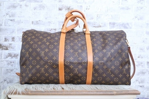 ルイヴィトン モノグラム キーポル 55 M41424 ハンドバッグ ブラウン ショルダー紐付 鍵欠品 LOUIS VUITTON QG043-49