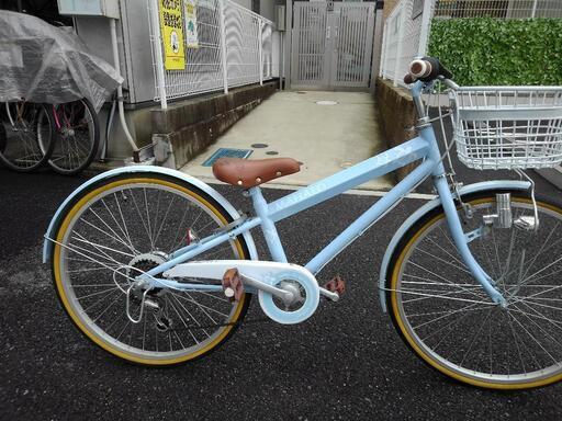 中古子供自転車3203 24インチ ギヤなし LEDダイナモライト 身長 