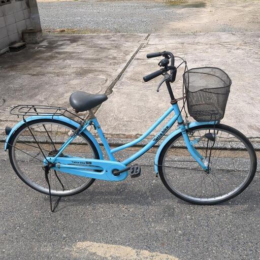 26インチ 自転車 水色 ママチャリ Tatta Bike LEDオートライト
