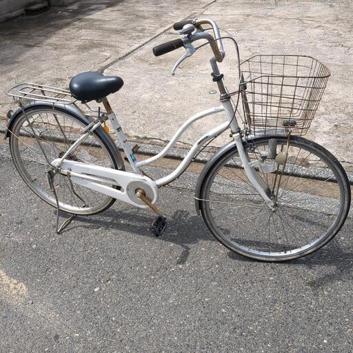 26インチ アサヒ自転車 白 ママチャリ