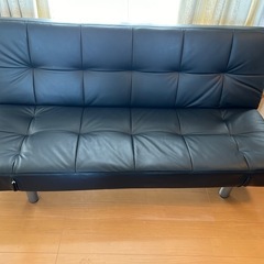 0326-03 3Pソファ 185幅 本皮使用 独立リクライニング機構 使用1年未満  