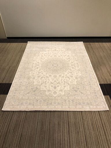 【展示品・未使用品】トルコラグ ボタニカル ベージュ系 参考価格16,990円 自社配送時代引き可※現金、クレジット、スマホ決済対応※