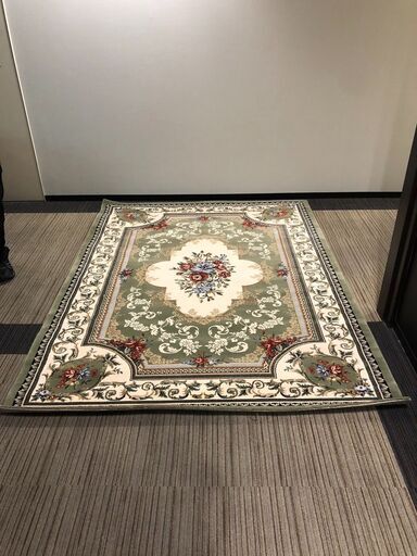 【展示品・未使用品】トルコラグ デザインラグ カーペット グリーン系 参考価格21,990円 自社配送時代引き可※現金、クレジット、スマホ決済対応※