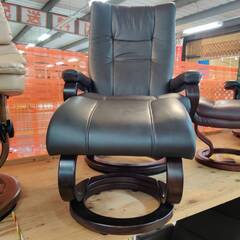 【愛品倶楽部柏店】himolla (ヒモラ) 本革オットマン付ゼロストレスチェア 7452