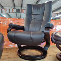 【愛品倶楽部柏店】himolla (ヒモラ) 本革オットマン付ゼロストレスチェア 7452