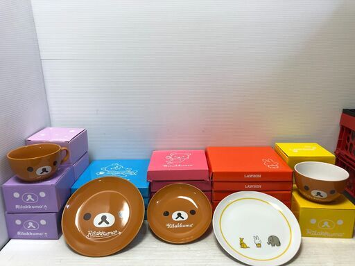 ☆【ローソン非売品】ミッフィー＆リラックマ　プレート　マグボウル　5種類合計20点セット　皿　食器 （NF240820）528-22
