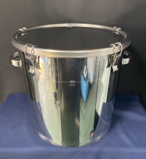 ★日東金属工業 SUS304 18-8ステンレス 密閉式容器 47cm 容量80L 汁食缶 密閉容器 NITTO★