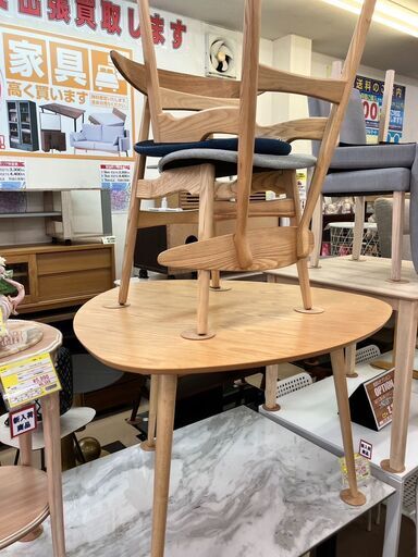 NOCEノーチェダイニング3点セット北欧デザイン天然木オーク材NO.776