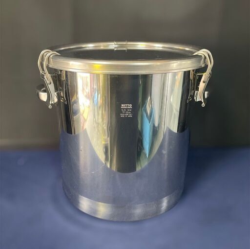 ★日東金属工業 SUS304 18-8ステンレス 密閉式容器 30cm 容量20L 汁食缶 NITTO 密閉容器★