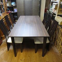 松田家具 ダイニングテーブル 椅子6脚 セット