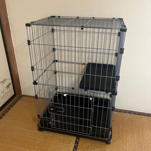 【猫用】組み立て式2段ケージ　中古