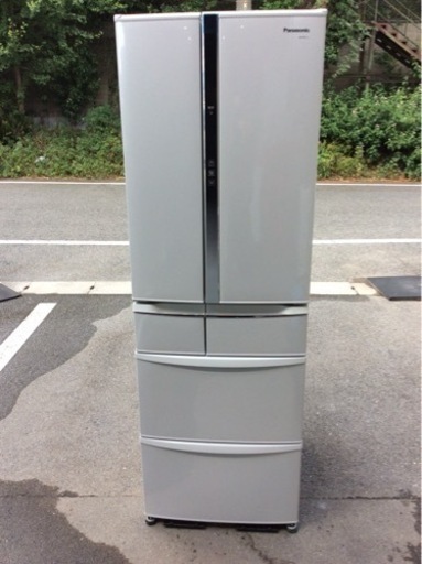 Panasonic 426L  6ドア冷凍冷蔵庫  NR-F436T-H形  2012年製  ※サイドにキズ、凹みが有ります。 ※野菜室の中皿が有りません。