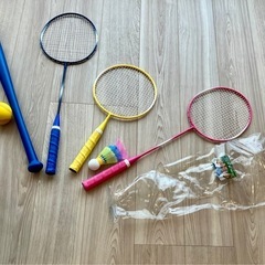 親子で楽しめるバドミントン🏸、スポンジ製バットとボールのセット