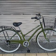 INNOVATION FACTORY[イノベーションファクトリー]26吋 シティサイクル 外装6段/オリーブ