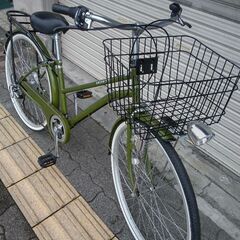 INNOVATION FACTORY[イノベーションファクトリー]26吋 シティサイクル 外装6段/オリーブ