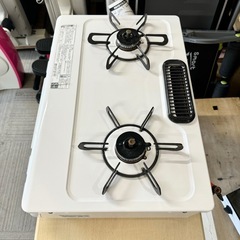 【超美品‼️】パロマ 2020年製 LP(プロパン)ガス用 ガステーブル 左強火/水無し片面焼きグリル ホワイト♪