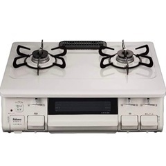 【超美品‼️】パロマ 2020年製 LP(プロパン)ガス用 ガステーブル 左強火/水無し片面焼きグリル ホワイト♪