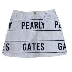 ☆新品未使用タグ付き☆パーリーゲイツ　ストレッチスカート ロゴ ボーダー柄　ゴルフウェア　レディース