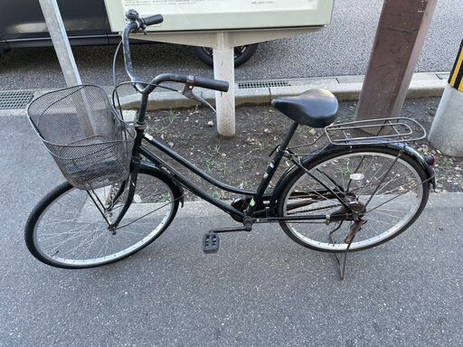 自転車　No.1413　ブラック　LEDライト　26インチ　affiche　【リサイクルショップどりーむ荒田店】