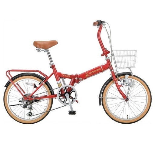 只今商談中です。キャプテンスタッグ(CAPTAIN STAG) ファスター FDB206 折りたたみ自転車 20インチ マットレッド YG-1437