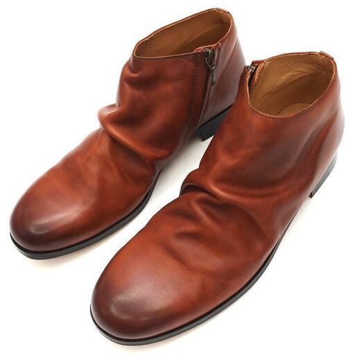 【新品】【PADRONE】サイドジップ ショートブーツ 【サイズ：40】 キャメル PU8395-1203-12C SHORT SIDE ZIP BOOTS パドローネ メンズ 5L/H04151/HUG14/SYM/HM