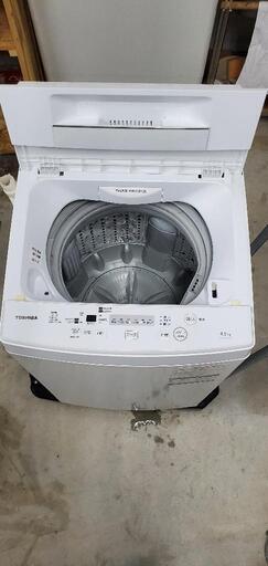 東芝　洗濯機　4.5㎏　2019年製