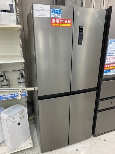 安心1年保証! maxzen 4ドア冷蔵庫　JR362HM01SV