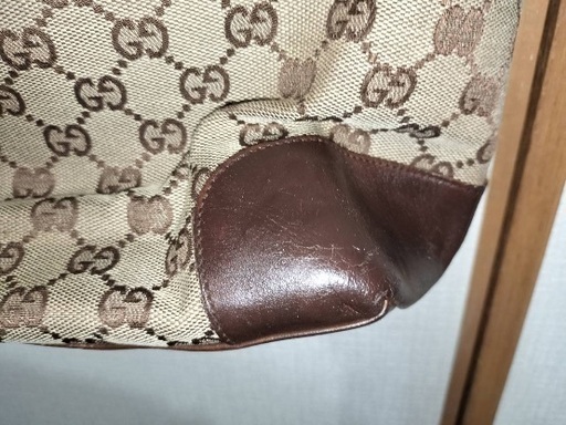 大容量 GUCCI グッチ トートバッグ ハンド ビジネス A4可 GGキャンバス レザー GG柄 ブラウン 茶 メンズ レディース 通勤 0021121