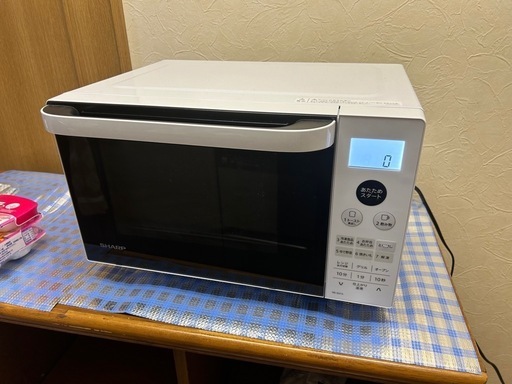 【美品】シャープ(SHARP) フラット ヘルツフリー 18L 一人暮らし オーブンレンジ ホワイト2021年製　RE-SS7A-W