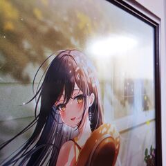 絵師100人展14 ミュシャ 光彩 複製原画【ノングレアガラス】