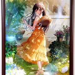 絵師100人展14 ミュシャ 光彩 複製原画【ノングレアガラス】