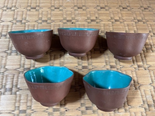 GO-111】中国茶器 茶器 骨董 アンティーク 雷文