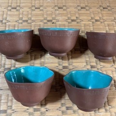 【GO-111】中国茶器 茶器 骨董 アンティーク 雷文