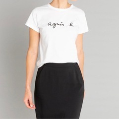 agnès b. ロゴTシャツ白